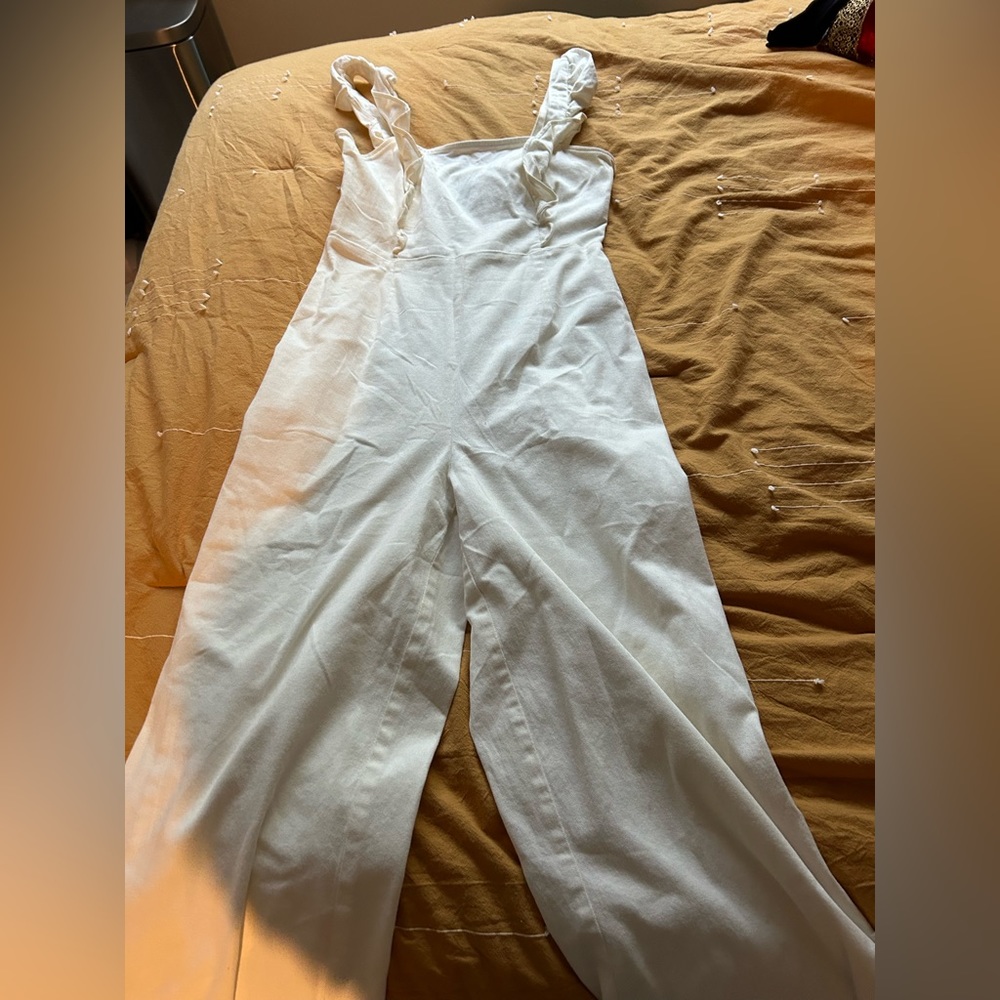 UO white jumpsuit